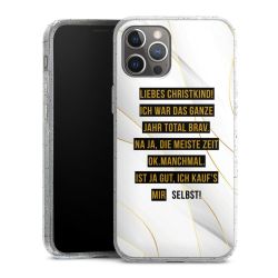 Silikon Glitter Case transparent-silber