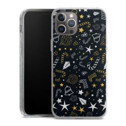 Silicone Glitter Case silver glitter