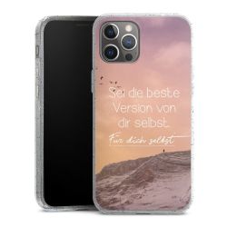 Silikon Glitter Case transparent-silber