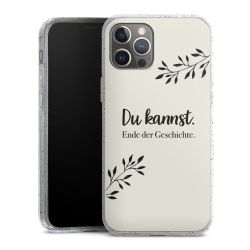 Silikon Glitter Case transparent-silber