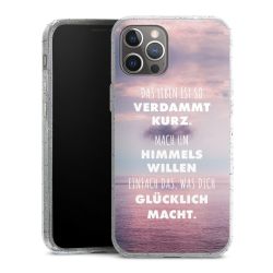 Silikon Glitter Case transparent-silber