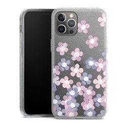 Silicone Glitter Case silver glitter