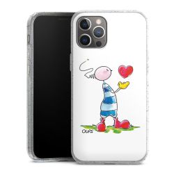 Silikon Glitter Case transparent-silber