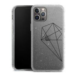 Silicone Glitter Case silver glitter