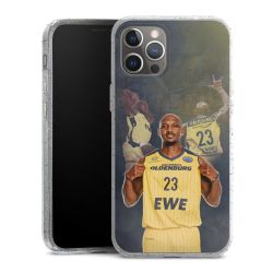 Silikon Glitter Case transparent-silber