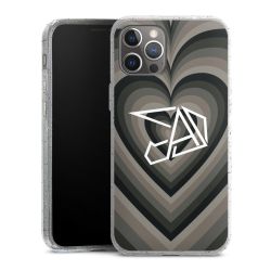 Silikon Glitter Case transparent-silber