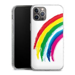 Silicone Glitter Case silver glitter