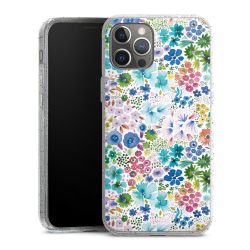 Silicone Glitter Case silver glitter