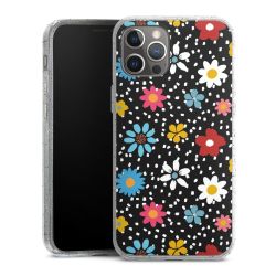 Silicone Glitter Case silver glitter