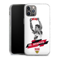 Silikon Glitter Case transparent-silber