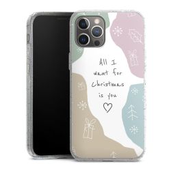 Silicone Glitter Case silver glitter