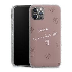 Silikon Glitter Case transparent-silber