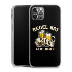 Silikon Glitter Case transparent-silber