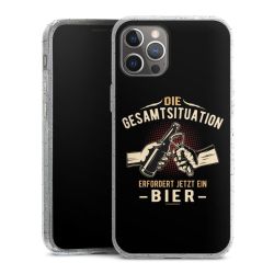 Silikon Glitter Case transparent-silber