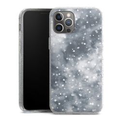 Silikon Glitter Case transparent-silber