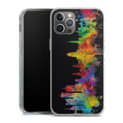 Silicone Glitter Case silver glitter