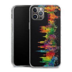 Silicone Glitter Case silver glitter