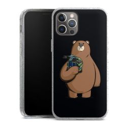 Silikon Glitter Case transparent-silber