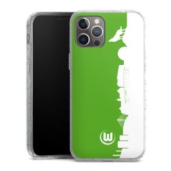 Silikon Glitter Case transparent-silber