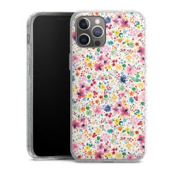 Silicone Glitter Case silver glitter