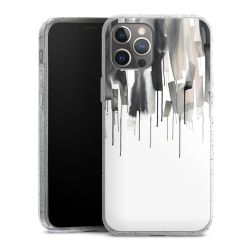 Silicone Glitter Case silver glitter