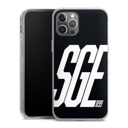 Silikon Glitter Case transparent-silber