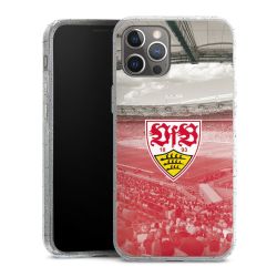 Silikon Glitter Case transparent-silber