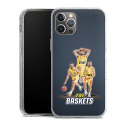 Silikon Glitter Case transparent-silber