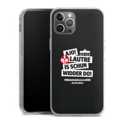 Silikon Glitter Case transparent-silber