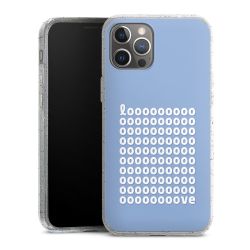 Silicone Glitter Case silver glitter