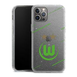 Silikon Glitter Case transparent-silber