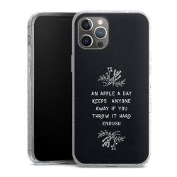 Silikon Glitter Case transparent-silber