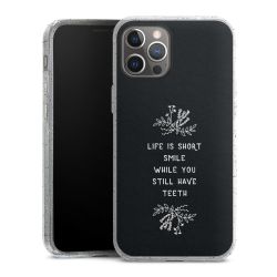 Silikon Glitter Case transparent-silber