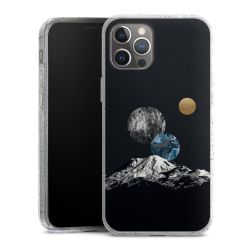 Silikon Glitter Case transparent-silber