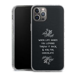 Silikon Glitter Case transparent-silber