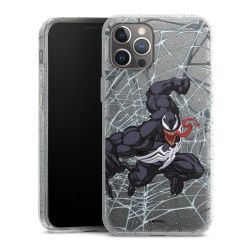 Silikon Glitter Case transparent-silber