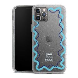 Silicone Glitter Case silver glitter