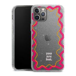 Silicone Glitter Case silver glitter