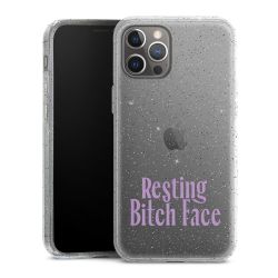 Silicone Glitter Case silver glitter