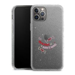 Silicone Glitter Case silver glitter