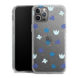 Silicone Glitter Case silver glitter