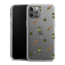 Silicone Glitter Case silver glitter