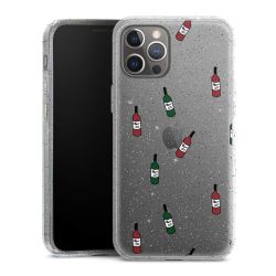 Silicone Glitter Case silver glitter