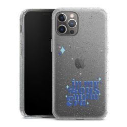 Silicone Glitter Case silver glitter