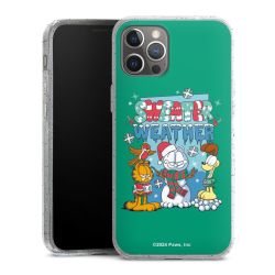 Silikon Glitter Case transparent-silber