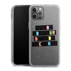 Silikon Glitter Case transparent-silber
