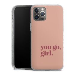 Silikon Glitter Case transparent-silber