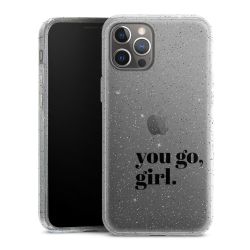 Silikon Glitter Case transparent-silber