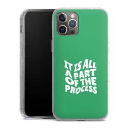 Silikon Glitter Case transparent-silber