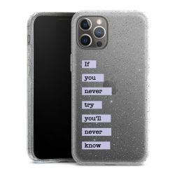 Silikon Glitter Case transparent-silber